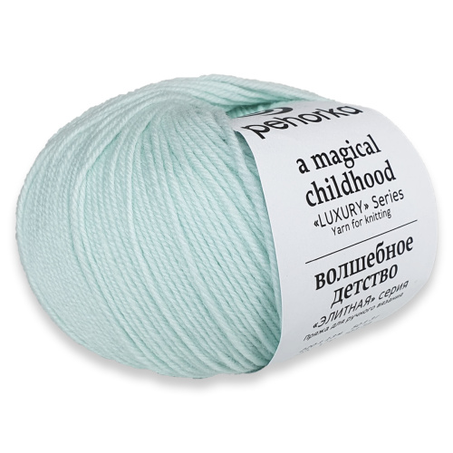 Купить пряжу ПЕХОРСКИЙ ТЕКСТИЛЬ Волшебное Детство цвет 411- Мята производства фабрики ПЕХОРСКИЙ ТЕКСТИЛЬ