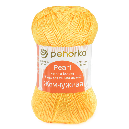 Купить пряжу ПЕХОРСКИЙ ТЕКСТИЛЬ Жемчужная цвет 12-Желток производства фабрики ПЕХОРСКИЙ ТЕКСТИЛЬ