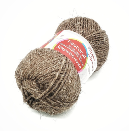 Купить пряжу ТРОИЦКАЯ Деревенька цвет 371-Натур.серый производства фабрики ТРОИЦКАЯ