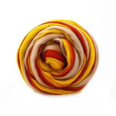 Купить пряжу ТРОИЦКАЯ Гребенная лента мультиколор цвет 6063