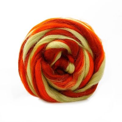 Купить пряжу ТРОИЦКАЯ Гребенная лента мультиколор цвет 6083