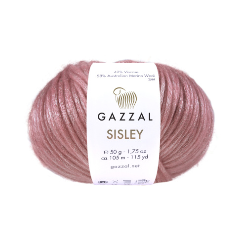 Купить пряжу GAZZAL Sisley цвет 5728 производства фабрики GAZZAL