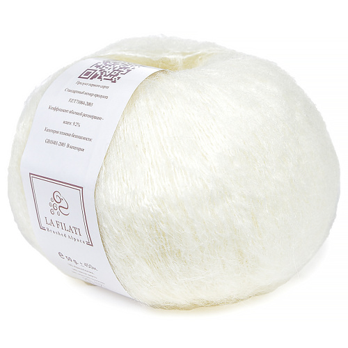 Купить пряжу LA FILATI Brushed Alpaca цвет 01 производства фабрики LA FILATI