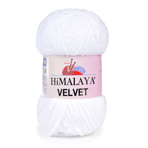 Купить пряжу HiMALAYA VELVET цвет 90001 производства фабрики HiMALAYA