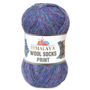 Купить пряжу HiMALAYA WOOL SOCKS PRINT цвет S07-05 производства фабрики HiMALAYA
