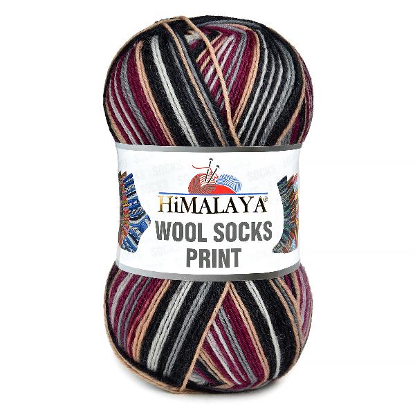 Купить пряжу HiMALAYA WOOL SOCKS PRINT цвет S29-03 производства фабрики HiMALAYA