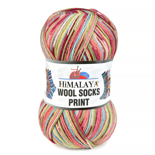 Купить пряжу HiMALAYA WOOL SOCKS PRINT цвет S42-14 производства фабрики HiMALAYA