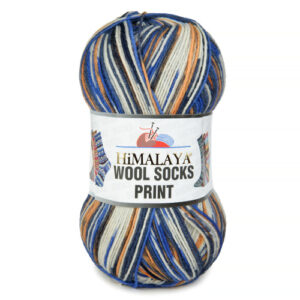 Купить пряжу HiMALAYA WOOL SOCKS PRINT цвет S49-04 производства фабрики HiMALAYA