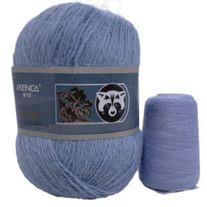 Купить пряжу Menca Пух Норки Синяя Этикетка цвет 826 производства фабрики Menca