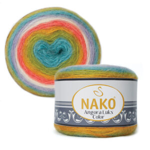 Купить пряжу NAKO ANGORA LUKS COLOR цвет 81910 производства фабрики NAKO