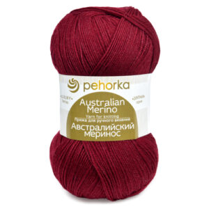 Купить пряжу ПЕХОРСКИЙ ТЕКСТИЛЬ Австралийский Меринос цвет 07-Бордо производства фабрики ПЕХОРСКИЙ ТЕКСТИЛЬ