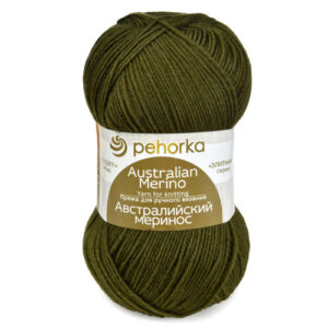 Купить пряжу ПЕХОРСКИЙ ТЕКСТИЛЬ Австралийский Меринос цвет 423-Болото производства фабрики ПЕХОРСКИЙ ТЕКСТИЛЬ