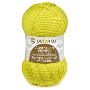 Купить пряжу ПЕХОРСКИЙ ТЕКСТИЛЬ Австралийский Меринос цвет 483-Незрелый лимон производства фабрики ПЕХОРСКИЙ ТЕКСТИЛЬ