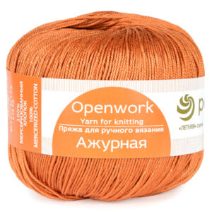 Купить пряжу ПЕХОРСКИЙ ТЕКСТИЛЬ Ажурная цвет 194-Рыжик производства фабрики ПЕХОРСКИЙ ТЕКСТИЛЬ