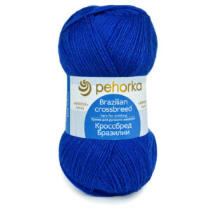 Купить пряжу ПЕХОРСКИЙ ТЕКСТИЛЬ Кроссбред Бразилии цвет 491-Ультрамарин производства фабрики ПЕХОРСКИЙ ТЕКСТИЛЬ