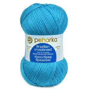 Купить пряжу ПЕХОРСКИЙ ТЕКСТИЛЬ Кроссбред Бразилии цвет 583-Бирюза производства фабрики ПЕХОРСКИЙ ТЕКСТИЛЬ
