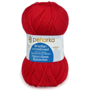 Купить пряжу ПЕХОРСКИЙ ТЕКСТИЛЬ Кроссбред Бразилии цвет 88-Красный производства фабрики ПЕХОРСКИЙ ТЕКСТИЛЬ