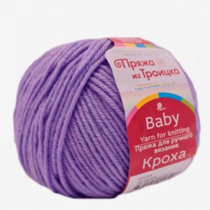 Купить пряжу ТРОИЦКАЯ Кроха цвет 22-Сирень производства фабрики ТРОИЦКАЯ