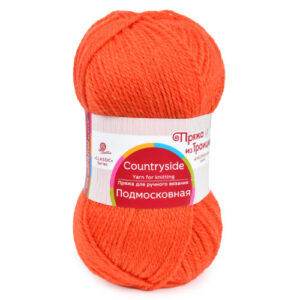 Купить пряжу ТРОИЦКАЯ Подмосковная цвет 250-Рябина производства фабрики ТРОИЦКАЯ