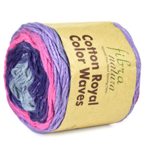 Купить пряжу FIBRA NATURA COTTON ROYAL COLOR WAVES цвет 22-08 производства фабрики FIBRA NATURA