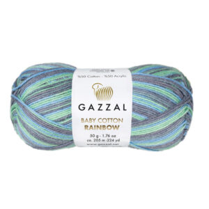 Купить пряжу GAZZAL Baby Cotton Rainbow цвет Baby Cotton Rainbow (484) производства фабрики GAZZAL