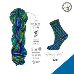 Купить пряжу GAZZAL Happy Feet цвет 3251 производства фабрики GAZZAL