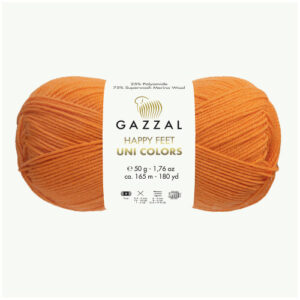 Купить пряжу GAZZAL Happy Feet Uni Colors цвет 3571 производства фабрики GAZZAL