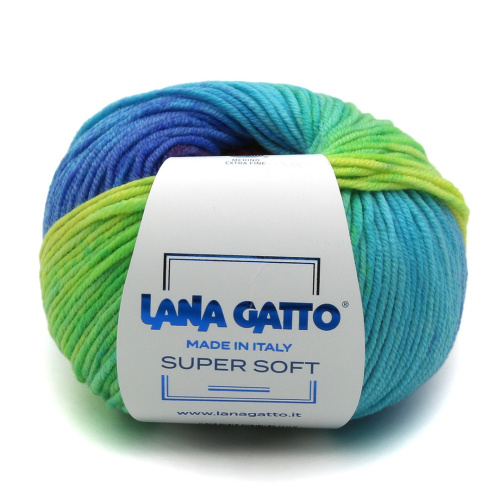 Купить пряжу LANA GATTO SUPER SOFT PRINT цвет 30320 производства фабрики LANA GATTO