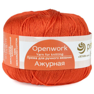 Купить пряжу ПЕХОРСКИЙ ТЕКСТИЛЬ Ажурная цвет 250-Рябина производства фабрики ПЕХОРСКИЙ ТЕКСТИЛЬ