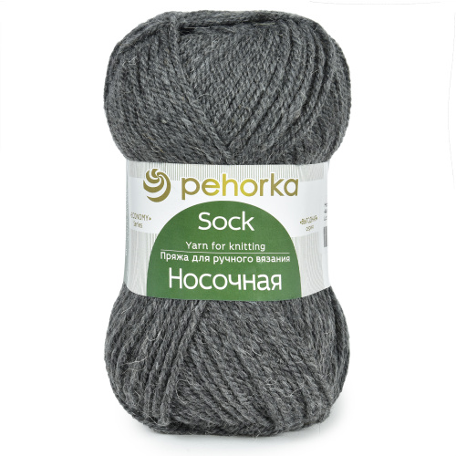 Купить пряжу ПЕХОРСКИЙ ТЕКСТИЛЬ Носочная цвет 446-Т.серый производства фабрики ПЕХОРСКИЙ ТЕКСТИЛЬ