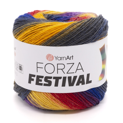 Купить пряжу YARNART FORZA FESTIVAL цвет 2909 производства фабрики YARNART