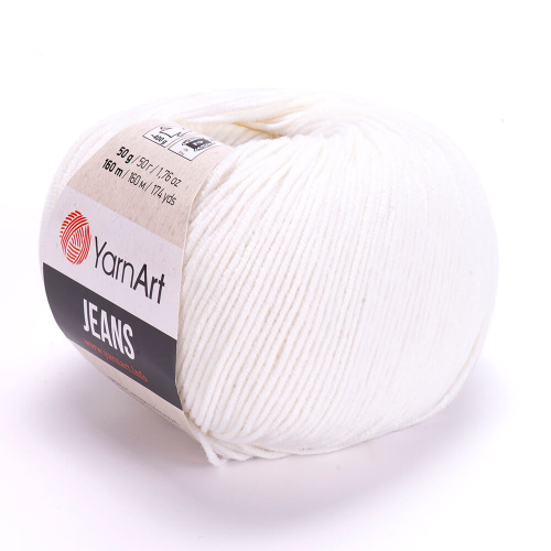 Купить пряжу YARNART Jeans Yarnart цвет 01 производства фабрики YARNART