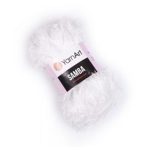 Купить пряжу YARNART SAMBA цвет 01 производства фабрики YARNART