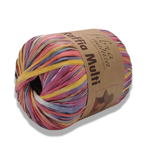 Купить пряжу FIBRA NATURA RAFFIA MULTİ цвет 117-01 производства фабрики FIBRA NATURA