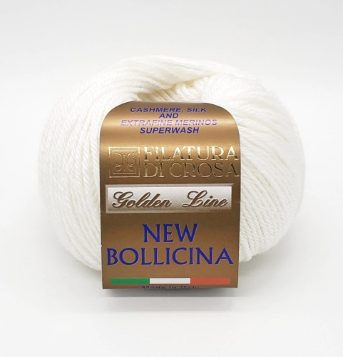 Купить пряжу FILATURA DI CROSA NEW BOLLICINA цвет 01 производства фабрики FILATURA DI CROSA