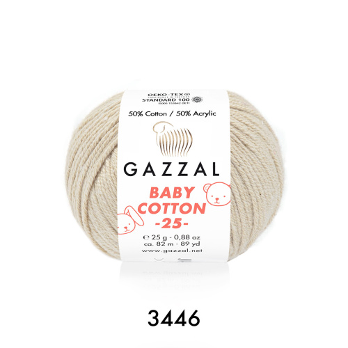 Купить пряжу GAZZAL Baby Cotton 25 цвет 3446 производства фабрики GAZZAL