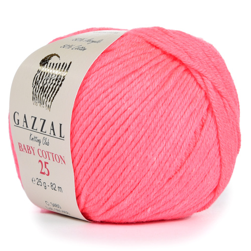 Купить пряжу GAZZAL Baby Cotton 25 цвет 3460 производства фабрики GAZZAL