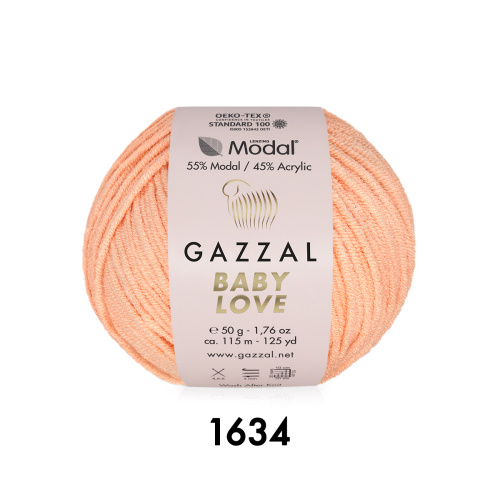 Купить пряжу GAZZAL Baby Love цвет 1634 производства фабрики GAZZAL