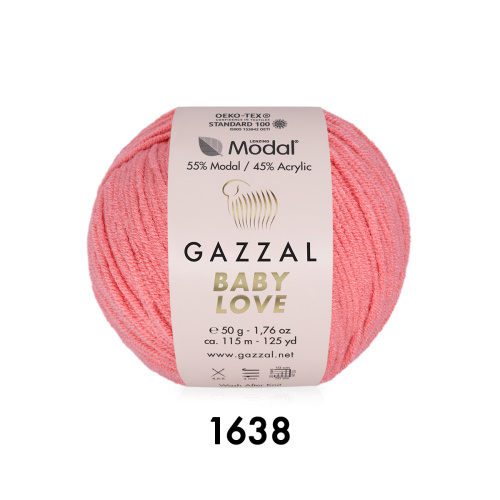 Купить пряжу GAZZAL Baby Love цвет 1638 производства фабрики GAZZAL