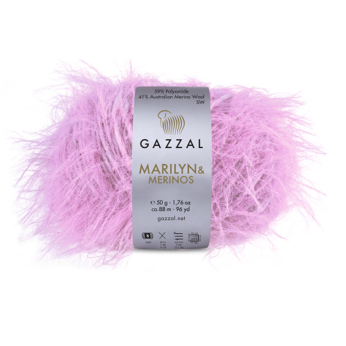 Купить пряжу GAZZAL Marilyn & Merinos цвет 8255 производства фабрики GAZZAL