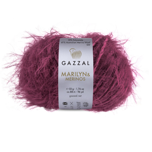 Купить пряжу GAZZAL Marilyn & Merinos цвет 8267 производства фабрики GAZZAL