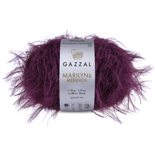 Купить пряжу GAZZAL Marilyn & Merinos цвет 8268 производства фабрики GAZZAL