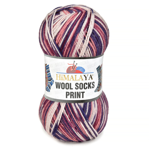 Купить пряжу HiMALAYA WOOL SOCKS PRINT цвет S49-01 производства фабрики HiMALAYA