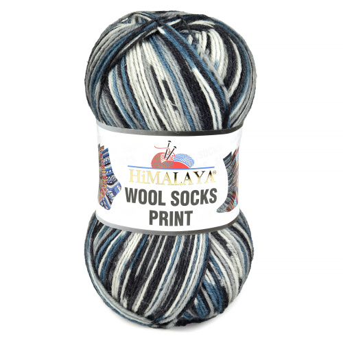 Купить пряжу HiMALAYA WOOL SOCKS PRINT цвет S49-07 производства фабрики HiMALAYA