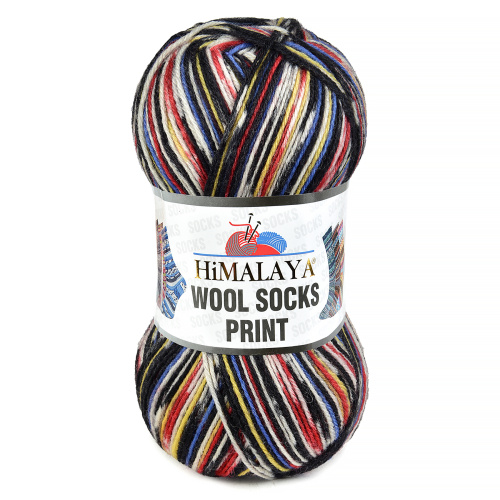 Купить пряжу HiMALAYA WOOL SOCKS PRINT цвет S54-04 производства фабрики HiMALAYA