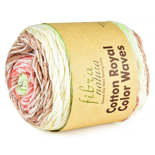 Купить пряжу FIBRA NATURA COTTON ROYAL COLOR WAVES цвет 22-02 производства фабрики FIBRA NATURA