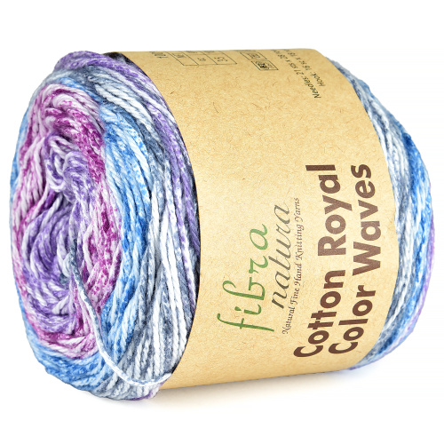 Купить пряжу FIBRA NATURA COTTON ROYAL COLOR WAVES цвет 22-04 производства фабрики FIBRA NATURA