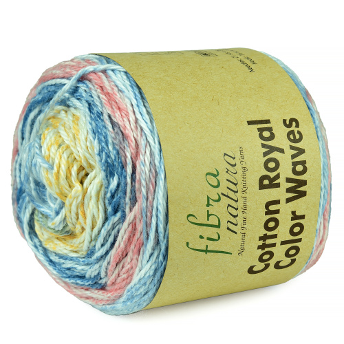 Купить пряжу FIBRA NATURA COTTON ROYAL COLOR WAVES цвет 22-13 производства фабрики FIBRA NATURA