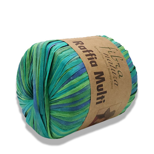 Купить пряжу FIBRA NATURA RAFFIA MULTİ цвет 117-05 производства фабрики FIBRA NATURA