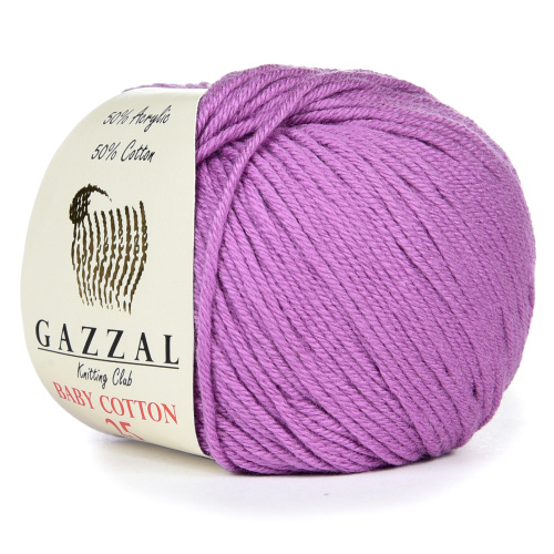 Купить пряжу GAZZAL Baby Cotton 25 цвет 3414 производства фабрики GAZZAL